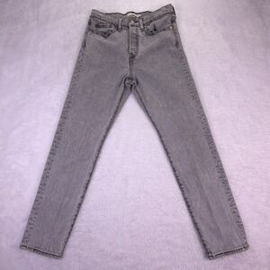 Vintage Big E Levis Wedgie Tapered Jeans Womens 28 Gray Wash High Rise Denim Y2K